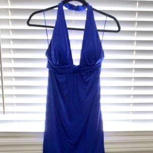 Vibrant blue Marciano halter dress